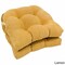 16-inch Solid Microsuede U-shaped Tufted Chair Cushions (Set of 2) - Lemon
